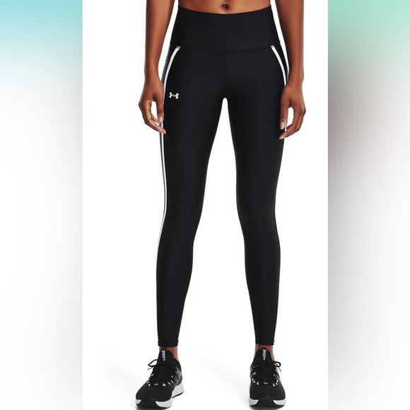 Under Armour Women's HeatGear Shine Mesh Pocketed Leggings, Like New Size L - Picture 1 of 10